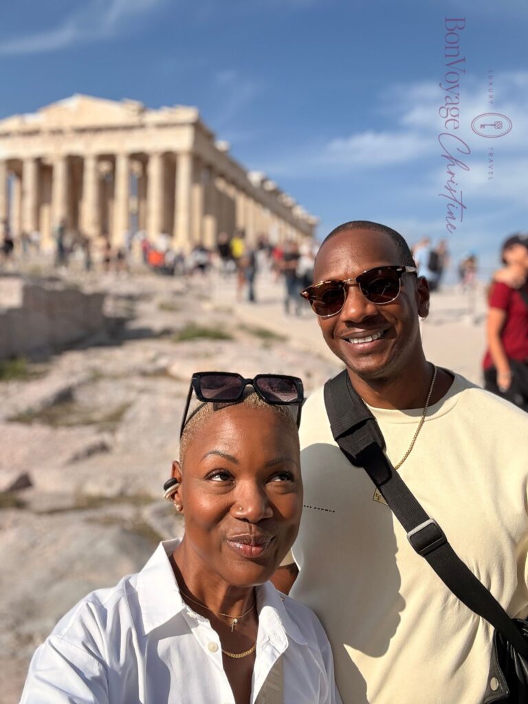 Gorgeous views in Greece after booking with Bon Voyage Christine and learning about the best times to visit Greece